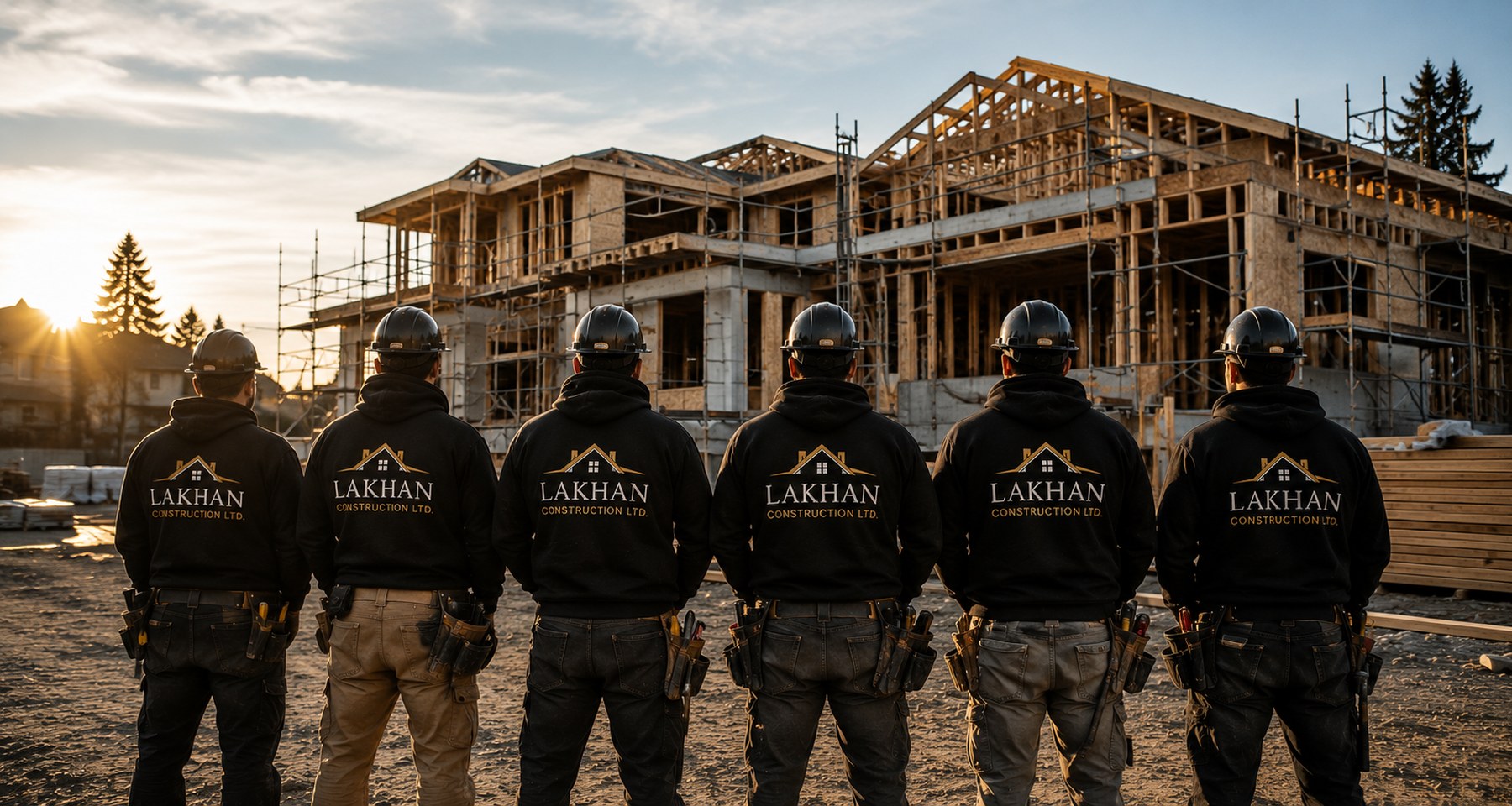 Lakhan Construction crew at a job site